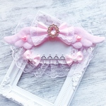 🌸再販　名札ケース　デコ名札　ピンク　羽　ハート