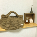 受注制作！シンプルかわいい麻糸バッグ
