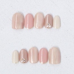 桜色のニュアンスマーブルネイル DN139