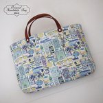 リバティ 爽やかなブルーのフォーゲットミーノッツ プチバッグ お散歩に バッグインバッグに