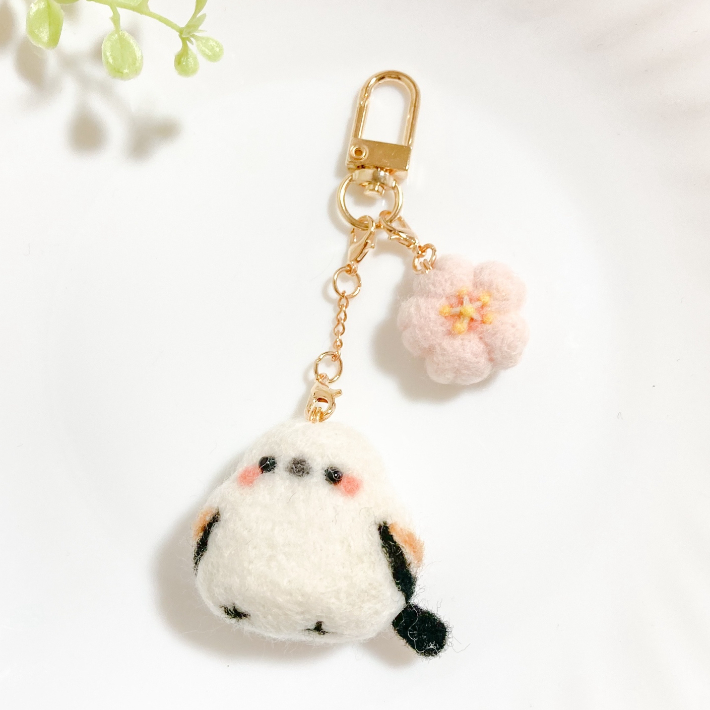 羊毛フェルト シマエナガ ハンドメイド （シマエナガ 【B