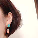 パール&ストーンゆらゆらビジューピアス