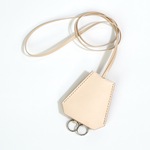 Clochette necklace / レザークロシェット ブラック シュリンク キーケース 