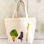 野菜人のミニトートバッグ（いつも一緒の三人）