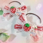新作‼️🆕キッズ用✨入園式・発表会やお出かけに♡レースリボンのヘアゴム