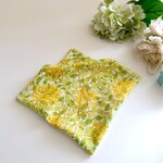 ウイリアムモリス*6重ガーゼ大判ハンカチ*ハニーサックル*菜の花イエロー*グリーン系*お布団ガーゼ*