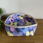オープントレーポーチ(北欧のお花たち)