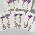 【花の煌めき Hanatubu 華 Sサイズ  】ピアス　イヤリング　ノンホールピアス