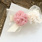 大人も可愛い☆ポンポン♡高級オーガンジーリボン☆ハートキッズクリップ♡バッグに付けても☆プチギフト