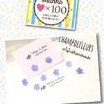 再販勿忘草のシンプル押し花ピアス イヤリング