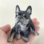 フレンチブルドッグ　お座り　ペット【いつもそばにいてくれるフレブルのフィギュア】