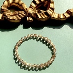 【1連30コセット】JIRI＊IVANA#czech beads#チェコビーズ　melon round6㍉ crystal/ bronze