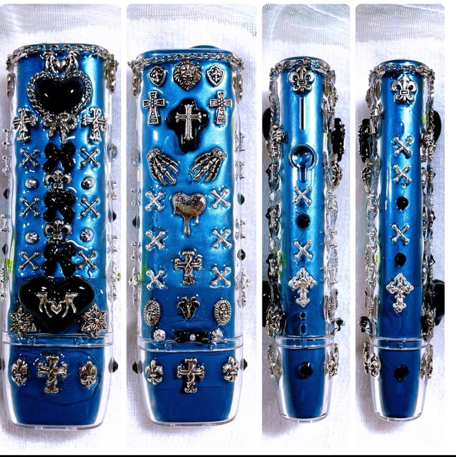 iQOS イルマワン ケース デコ 埋めつくし ブルー - MINIMUMRINCH'S