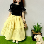 ティアードロングスカート☆(ドール服)リカちゃんブライス洋服