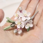オーダー様専用　布花   桜ブローチ　