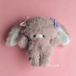 くすみピンクなロップちゃん♡フワフワロップイヤー♡手のひらサイズのぬいぐるみ♡①