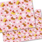 【10枚】デザインペーパー スイーツドッグ ピンク / 10-sheet Set, Design Paper, Fluffy Dog as Kawaii Sweets, Pink
