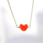 GLASS HEART とろりんハートネックレス 14kgf