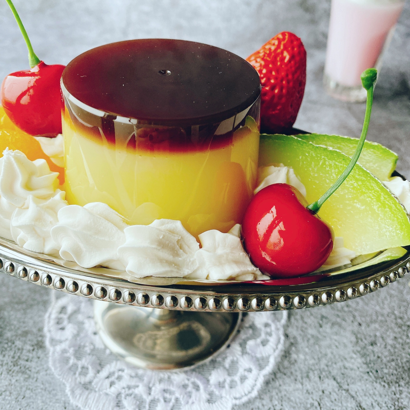 食品サンプル プリンアラモードのオブジェ リアルサイズ - MOMOXX003'S