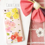 ⑥浴衣に合わせたくなるフロックスの押し花iPhoneケース