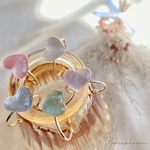  【5colors】ギャラクシーハートリング💫 サージカルステンレス レジンアクセサリー フリーサイズリング お呼ばれ 記念日 誕生日 母の日 クリスマス バレンタイン プレゼント ギフト
