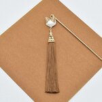 折り紙狐面(きつねめん)片耳ピアス・イヤリング(月狐)