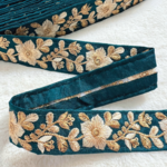 グリーン☆インド刺繍リボン