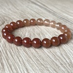 緊張をほぐし癒しを与える/レッドラビットヘアークォーツ(グラデーション)/パワーストーンブレスレットブレスレット/ﾊﾟﾜｰｽﾄｰﾝﾌﾞﾚｽﾚｯﾄ/ﾊﾟﾜｰｽﾄｰﾝ