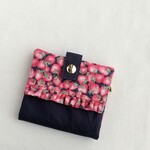 Boxティッシュポーチ【いちご ネイビー】