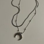 【stainless】moon necklace -tubutubu ver.-（2連セット）