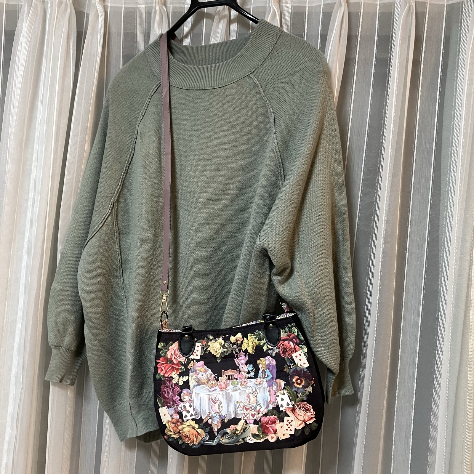 ジョリーフルール コラージュコラージュアリスお茶会大判 2wayバッグ