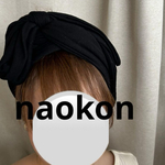 アレンジ自在　ヘアバンド  綿ニット　黒
