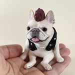 フレンチブルドッグ　モヒカン　置物　ペット【いつもそばにいてくれるフレブルのフィギュア】