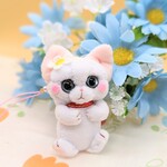 白猫にゃんこ🌸ストラップ