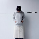 帆布　前掛け　エプロン　生成り　ナチュラル　シンプル　カフェエプロン　飲食店　おしゃれ