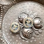 【2コセット】JIRI＊IVANA#czech beads#チェコビーズ　sun☀️ 17㍉　crystal/ bronze