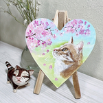 【桜と猫】桜　ねこ　猫の絵
