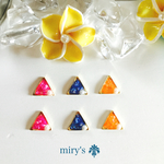 三角・クラッシュシェル・ピアス☆
