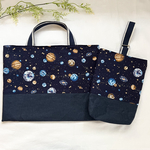 宇宙　デニム　入園入学セット　シューズケース　レッスンバッグ　お着替え入れ　お着替え袋　幼稚園バッグ　男の子　かっこいい