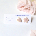 桜花　＊ 陶器 ピアス / イヤリング