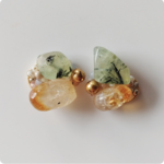 Prenite + Citrine + Brass beads+ Glass beads＊＊