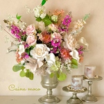 華やぎ　お祝い　特大　春のフラワーアレンジメント　アーティフィシャルフラワー　