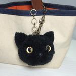 動物 ポンポンチャーム 黒猫ちゃん