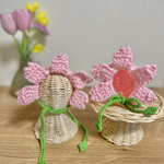 🌸さくら フリル ニット帽 