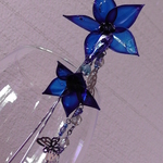 青い花のかんざし　Yh-05