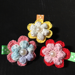 ぷっくりお花のヘアクリップ♪4.7センチ