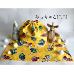 ★(^.^)楽しくドライブ🚖イエローお弁当・給食袋&ランチョンマット★楽しいランチタイムを♪