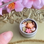 桜のミニチュアクッキー缶