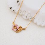【SALE】20%OFF済：CJ6584 Avon　エイボン　Lilac Treasures　ゴールドトーン　ピンクフラワー　ネックレス・ペンダント