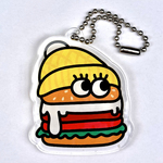 ”Whity（ホワイティ）" from B.BURGERS　アクリルキーホルダー　ストリート×POP　かわいい